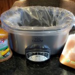 Here's all I needed to fix this recipe!  And clean up was just as easy as cooking - I just lifted the crockpot liner out of the pot and threw it away.   Simple!!