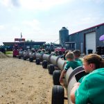 Getting in this little barrel train was easy. Getting out though...a bit of a struggle!