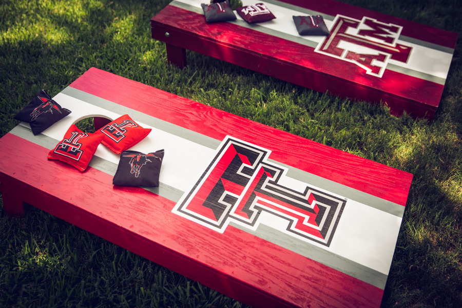 As you can see from our Corn Hole boards, we are a house divided!