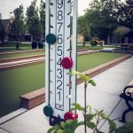 This is a typical Bocce Ball scoring tower that you will find on most Bocce courts!