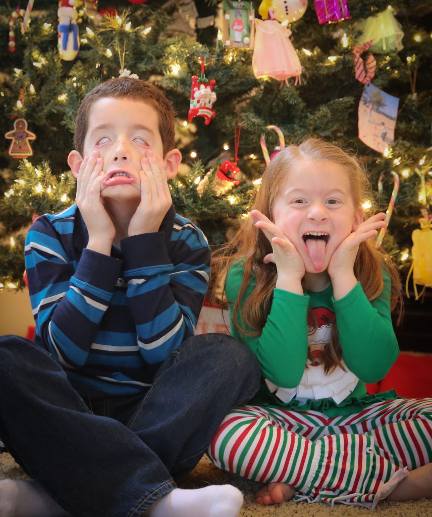 Most of the time, these are the types of poses I get from my kids! Oh well...at least it's a picture!