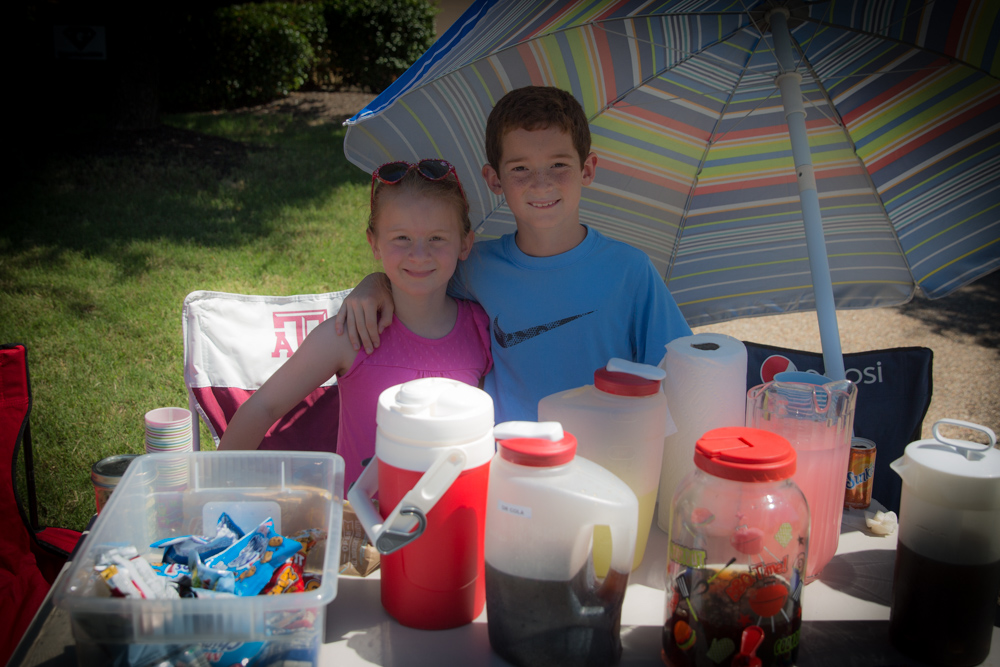 Our First Lemonade Stand of the Summer…